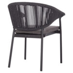 ALUMINUM DINING CHAIR STELLAR SM6320.02 ANTHRACITE FRAME & CUSHION-NATURAL ROPE 64,5x60x78,5Hcm - Image 5