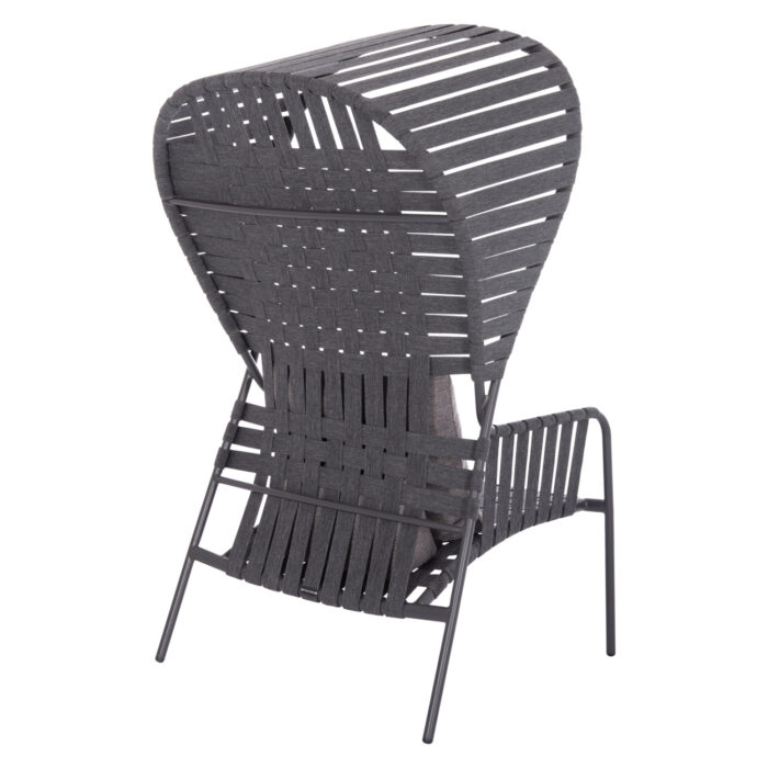 ALUMINUM ARMCHAIR STUNNER SM6323.02 ANTHRACITE FRAME-STRAP ROPE-CUSHIONS 95x106x165Hcm. - Image 5