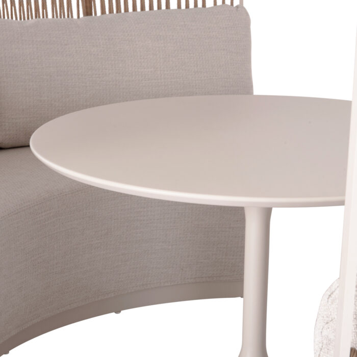 GAZEBO-ROUND TABLE LOUNGE SET SERIES DIAMOND SM21074 IVORY ALUMINUM-TWIST WICKER BEIGE 302x333x222H - Image 5