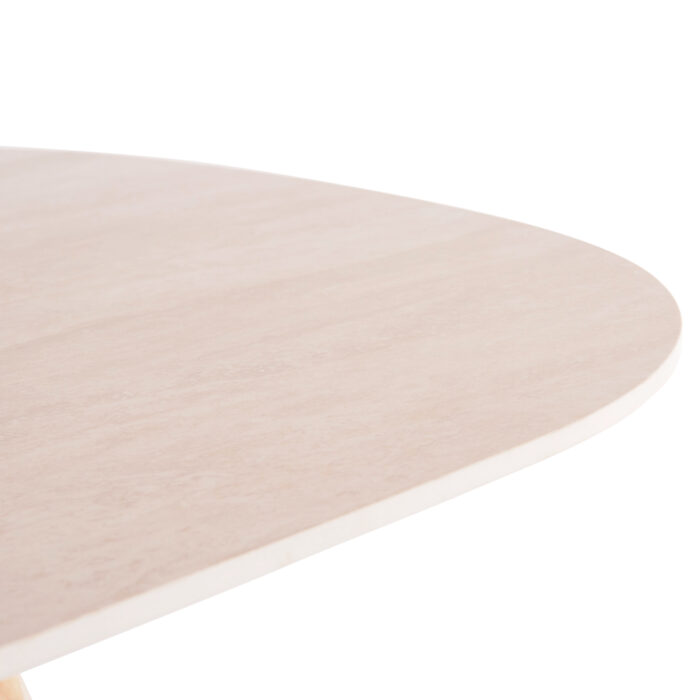 Dining Table Orbiter SM18093.02 Ceramic Top in Ecru color-Ashwood Legs in Natural color 200x100x76.5Hcm. - Image 5