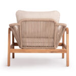 OUTDOOR LOUNGE ARMCHAIR OASIS SM6226 ACACIA WOOD-ALUMINUM & ROPE BEIGE 92x80x71.5-82Hcm. - Image 5
