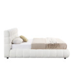 ΚΡΕΒΑΤΙ ΔΙΠΛΟ ΜΕ ΑΠΟΘ.ΧΩΡΟ BUBBLE SM725.02 ΛΕΥΚΟ CHENILLE ΥΦΑΣΜΑ--ΣΤΡΩΜΑ 160x200εκ - Image 5