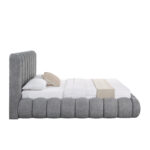 ΚΡΕΒΑΤΙ ΔΙΠΛΟ ΜΕ ΑΠΟΘ.ΧΩΡΟ BUBBLE SM727.01 ΓΚΡΙ CHENILLE ΥΦΑΣΜΑ--ΣΤΡΩΜΑ 160x200εκ - Image 5