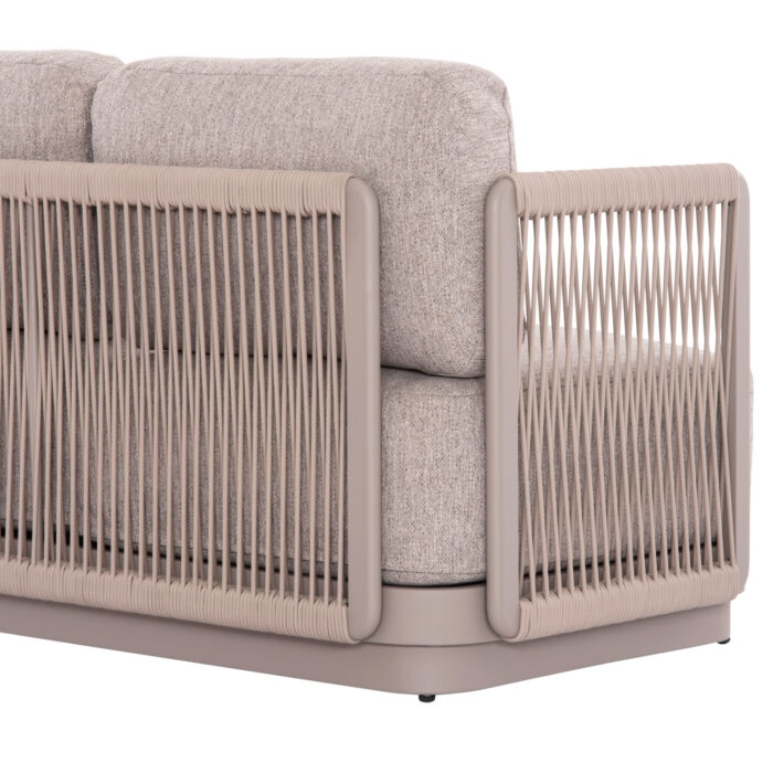 OUTDOOR LOUNGE SET 4PCS SERIES ELYSIA SM6186.02 CHAMPAGNE-COLORED ALUMINUM-ROPE-P.E.FABRIC - Image 6