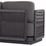 OUTDOOR CORNER LOUNGE SET 3PCS SERIES ELYSIA SM6187.01 DARK GREY ALUMINUM-ROPE-P.E.FABRIC - Image 6