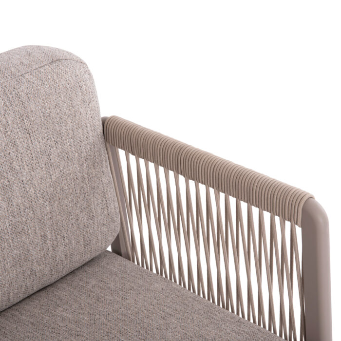 Outdoor Corner Lounge Set 3pcs series Elysia SM6187.02 Champagne-colored aluminum-Rope- P.E. fabric - Image 6