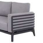 OUTDOOR LOUNGE SET 4PCS ORION CORNER SM6191.01 DARK GREY ALUMINUM & OLEFIN - Image 6