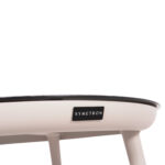 OUTDOOR COFFEE TABLE ROUND ZODIAC SM6214.02 CREAM WHITE ALUMINUM & GREY 3D PRINT GLASS TOP-Φ60x28Hcm. - Image 6