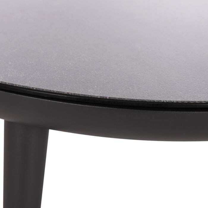 OUTDOOR COFFEE TABLE ROUND ZODIAC SM6214.01 GREY ALUMINUM & 3D PRINT GLASS TOP-Φ60x28Hcm. - Image 6