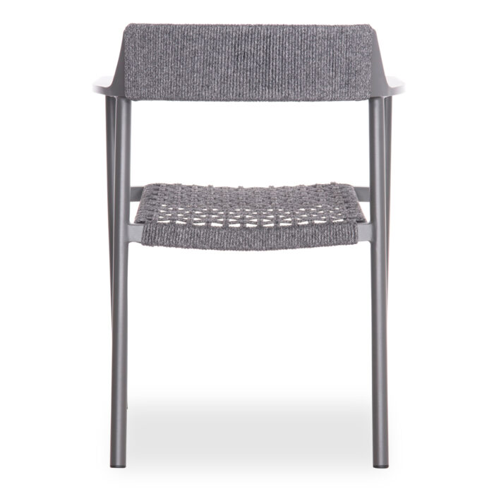 DINING CHAIR HELIA SM6200.01 DARK GREY ALUMINUM & P.E.ROPE 57x56.5x76.5Hcm. - Image 6