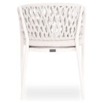 DINING CHAIR CAMELLIA SM6209.02 CREAM WHITE ALUMINUM-BEIGE P.E. ROPE & OLEFIN CUSHION - Image 6