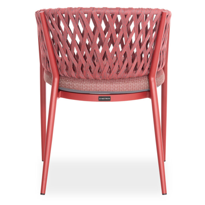 DINING CHAIR CAMELLIA SM6209.05 RED ALUMINUM-P.E. ROPE-OLEFIN CUSHION - Image 6