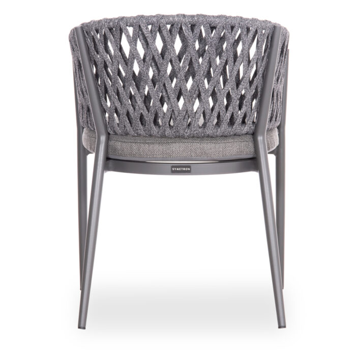 DINING CHAIR CAMELLIA SM6209.01 DARK GREY ALUMINUM-P.E. ROPE-OLEFIN CUSHION - Image 6