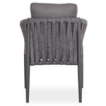 DINING ARMCHAIR KWEEN SM6210.01 DARK GREY ALUMINUM-P.E.STRAP ROPE-OLEFIN FABRIC 59x60x76Hcm. - Image 6