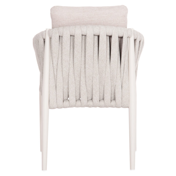 DINING ARMCHAIR KWEEN SM6210.02 CREAM WHITE ALUMINUM-BEIGE P.E.STRAP ROPE-OLEFIN FABRIC 59x60x76Hcm. - Image 6