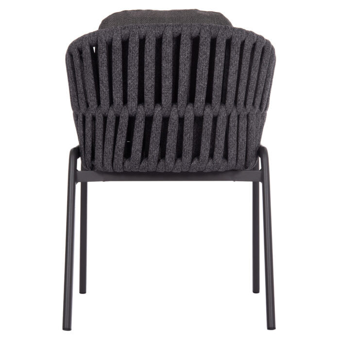 DINING ARMCHAIR EOS SM6212.01 DARK GREY ALUMINUM-STRAPS-OLEFIN FABRIC 65x62x80Hcm. - Image 6
