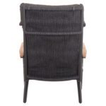 LOUNGE ARMCHAIR ZODIAC SM6213.01 ALUMINUM-ROPE-OLEFIN IN DARK GREY-TEAK WOOD ARMRESTS 76x77,5x97Hcm. - Image 6