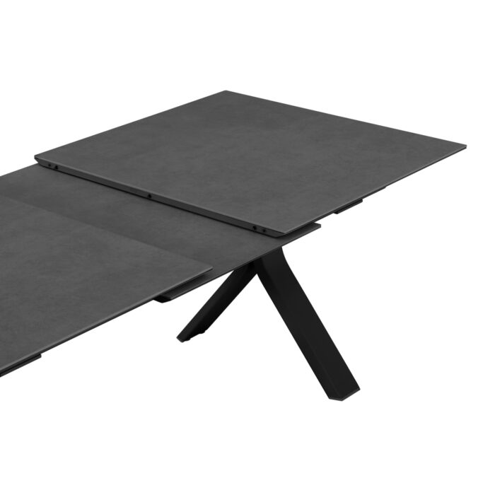 EXPANDABLE ALUMINUM DINING TABLE ANDROMEDA (S) SM6183.02 FRAME & SINTERED STONE TOP IN GREY COLOR 180-240x100x76.5H - Image 6