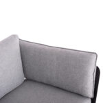 OUTDOOR LOUNGE SET 4PCS ENASTRON SM6194.01 DARK GREY ALUMINUM & GREY OLEFIN FABRIC - Image 6