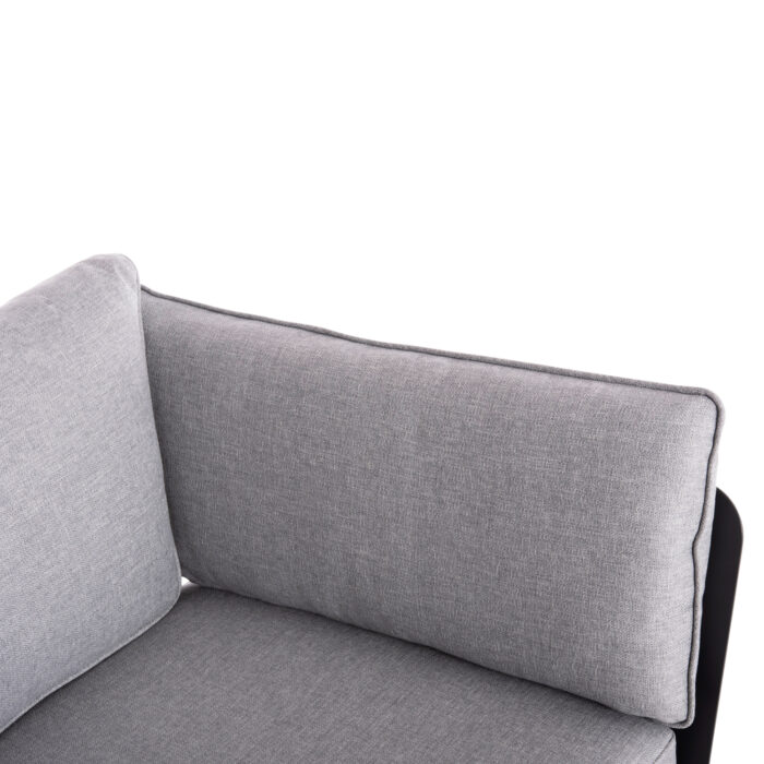 OUTDOOR LOUNGE SET 4PCS ENASTRON SM6194.01 DARK GREY ALUMINUM & GREY OLEFIN FABRIC - Image 6