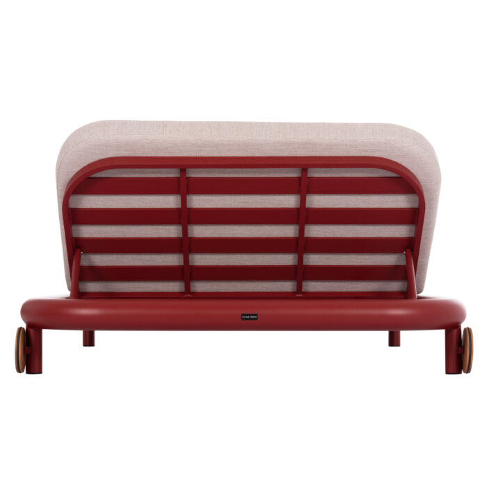 OUTDOOR DAYBED SERIES UTOPIA SM6238.05 ALUMINUM IN RED-OLEFIN FABRIC IN BEIGE 212x155x38Hcm. - Image 6