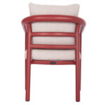 DINING CHAIR SERIES EUTOPIA SM6239.05 ALUMINUM IN RED-BEIGE OLEFIN FABRIC 62x66x78Hcm. - Image 6