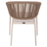 ALUMINUM DINING CHAIR STELLAR SM6320 IVORY FRAME & CUSHION-NATURAL ROPE 64,5x60x78,5Hcm - Image 6