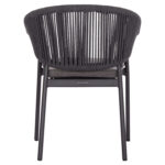 ALUMINUM DINING CHAIR STELLAR SM6320.02 ANTHRACITE FRAME & CUSHION-NATURAL ROPE 64,5x60x78,5Hcm - Image 6