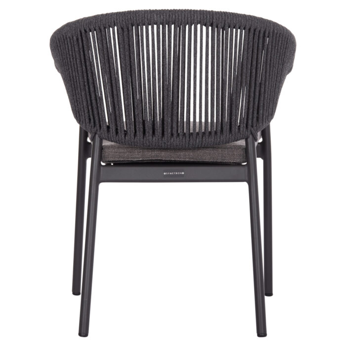 ALUMINUM DINING CHAIR STELLAR SM6320.02 ANTHRACITE FRAME & CUSHION-NATURAL ROPE 64,5x60x78,5Hcm - Image 6