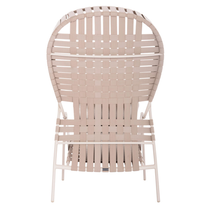 ALUMINUM ARMCHAIR STUNNER SM6323 IVORY FRAME & CUSHIONS WITH BEIGE STRAP ROPE 95x106x165Hcm. - Image 6