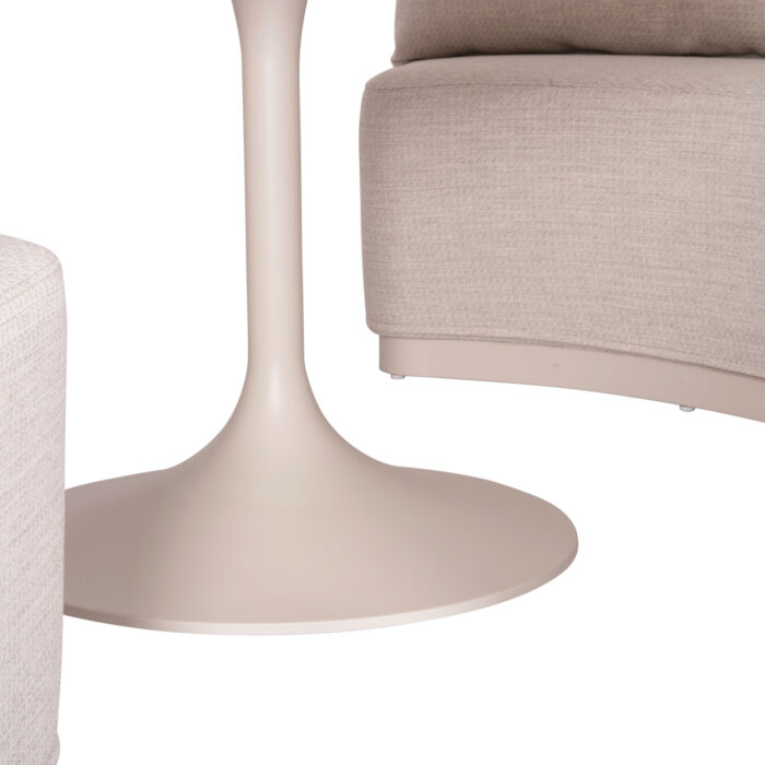 GAZEBO-ROUND TABLE LOUNGE SET SERIES DIAMOND SM21074 IVORY ALUMINUM-TWIST WICKER BEIGE 302x333x222H - Image 6