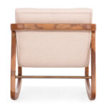 ROCKING CHAIR ROCKER SM9965 TEAK WOOD IN NATURAL-BEIGE FABRIC 61x87x73Hcm. - Image 6
