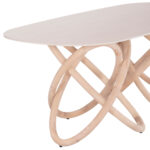 Dining Table Orbiter SM18093.02 Ceramic Top in Ecru color-Ashwood Legs in Natural color 200x100x76.5Hcm. - Image 6