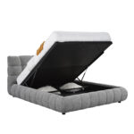 ΚΡΕΒΑΤΙ ΔΙΠΛΟ ΜΕ ΑΠΟΘ.ΧΩΡΟ BUBBLE SM725.01 ΓΚΡΙ CHENILLE ΥΦΑΣΜΑ--ΣΤΡΩΜΑ 160x200εκ - Image 6