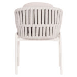 DINING ARMCHAIR EOS SM6212.02 CREAM WHITE ALUMINUM-BEIGE STRAPS & OLEFIN FABRIC 65x62x80Hcm. - Image 6