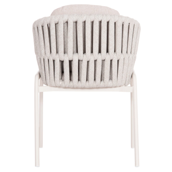 DINING ARMCHAIR EOS SM6212.02 CREAM WHITE ALUMINUM-BEIGE STRAPS & OLEFIN FABRIC 65x62x80Hcm. - Image 6
