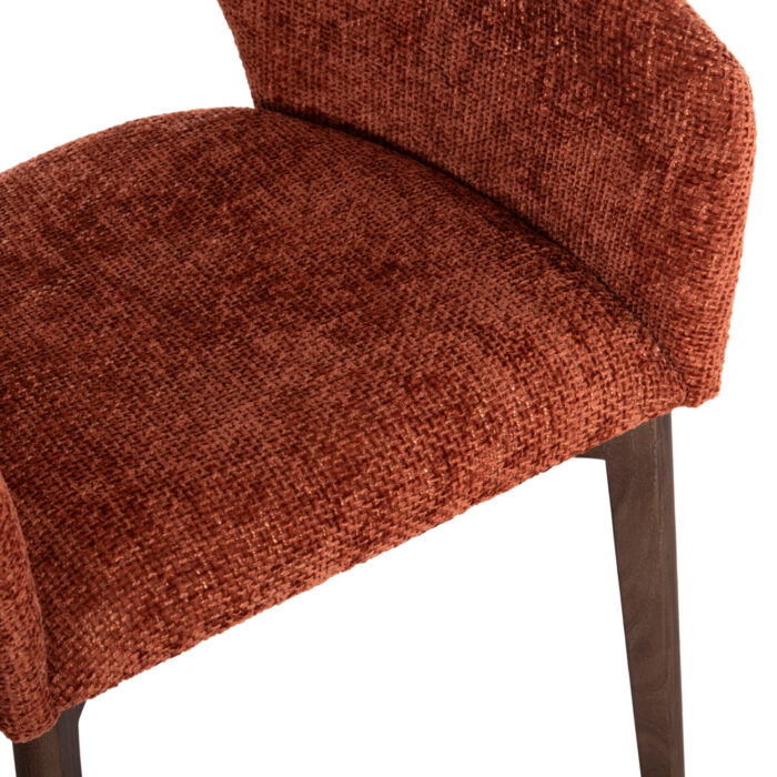 Dining Chair Empire SM18103 Orange fabric-Ashwood legs in Walnut color 55x54x78Hcm. - Image 7