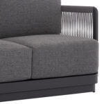OUTDOOR LOUNGE SET 4PCS SERIES ELYSIA SM6186.01 DARK GREY ALUMINUM-ROPE-P.E.FABRIC - Image 7