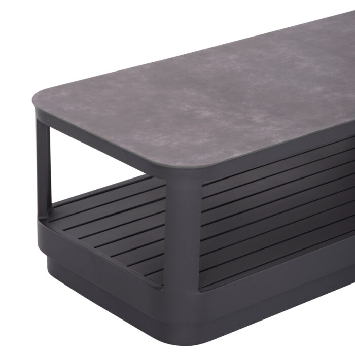 OUTDOOR CORNER LOUNGE SET 3PCS SERIES ELYSIA SM6187.01 DARK GREY ALUMINUM-ROPE-P.E.FABRIC - Image 7