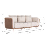 OUTDOOR LOUNGE SET 4PCS SERIES NEXUS SM6179 ALUMINUM-TWISTED RATTAN-SINTERED STONE - Image 7