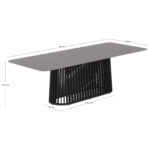 OUTDOOR DINING TABLE SERIES ETERNITY SM6175 ANTHRACITE ALUMINUM-GREY MARBLE LOOK SINTERED STONE 240x100x75H m. - Image 7