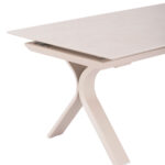 EXPANDABLE ALUMINUM DINING TABLE ANDROMEDA (L) SM6184 FRAME & SINTERED STONE TOP IN IVORY COLOR 240-300x100x76.5H - Image 7