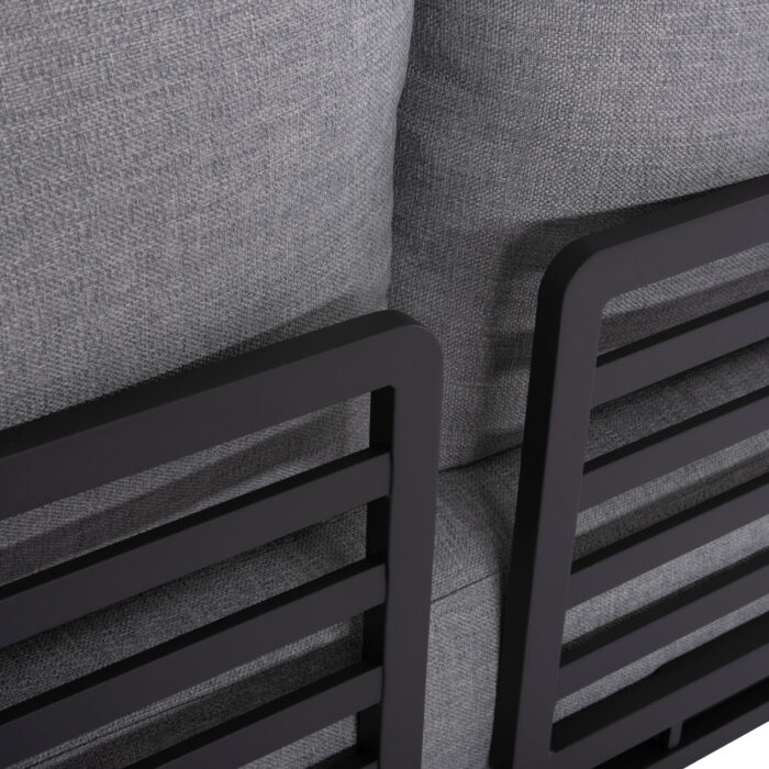 OUTDOOR LOUNGE SET 4PCS ORION CORNER SM6191.01 DARK GREY ALUMINUM & OLEFIN - Image 7