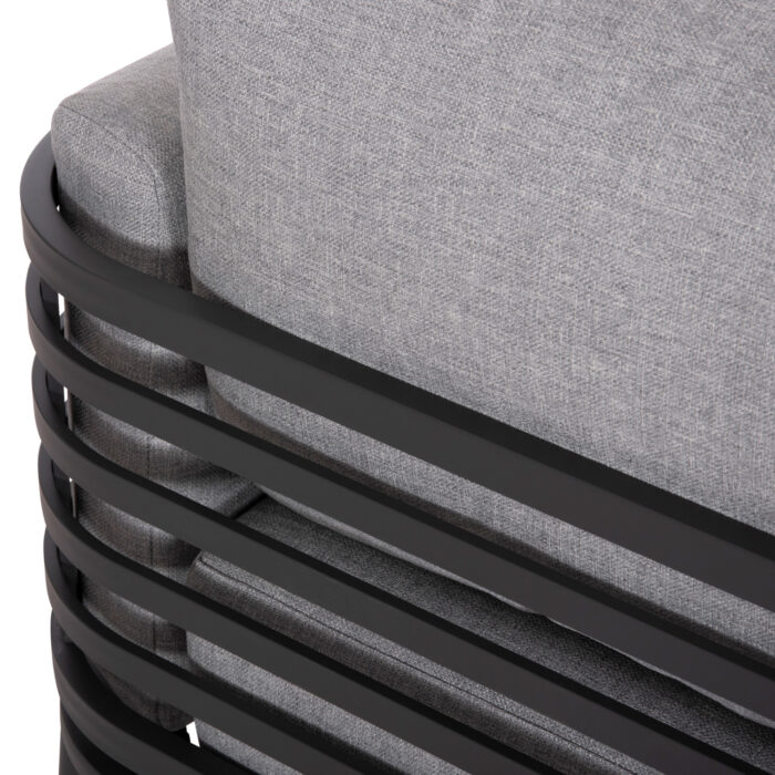 OUTDOOR LOUNGE SET 4PCS ORION SM6192.01 DARK GREY ALUMINUM & GREY OLEFIN - Image 7