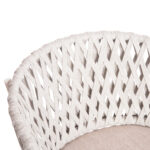 DINING CHAIR CAMELLIA SM6209.02 CREAM WHITE ALUMINUM-BEIGE P.E. ROPE & OLEFIN CUSHION - Image 7