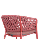 DINING CHAIR CAMELLIA SM6209.05 RED ALUMINUM-P.E. ROPE-OLEFIN CUSHION - Image 7