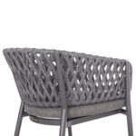 DINING CHAIR CAMELLIA SM6209.01 DARK GREY ALUMINUM-P.E. ROPE-OLEFIN CUSHION - Image 7