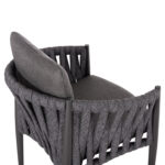 DINING ARMCHAIR KWEEN SM6210.01 DARK GREY ALUMINUM-P.E.STRAP ROPE-OLEFIN FABRIC 59x60x76Hcm. - Image 7