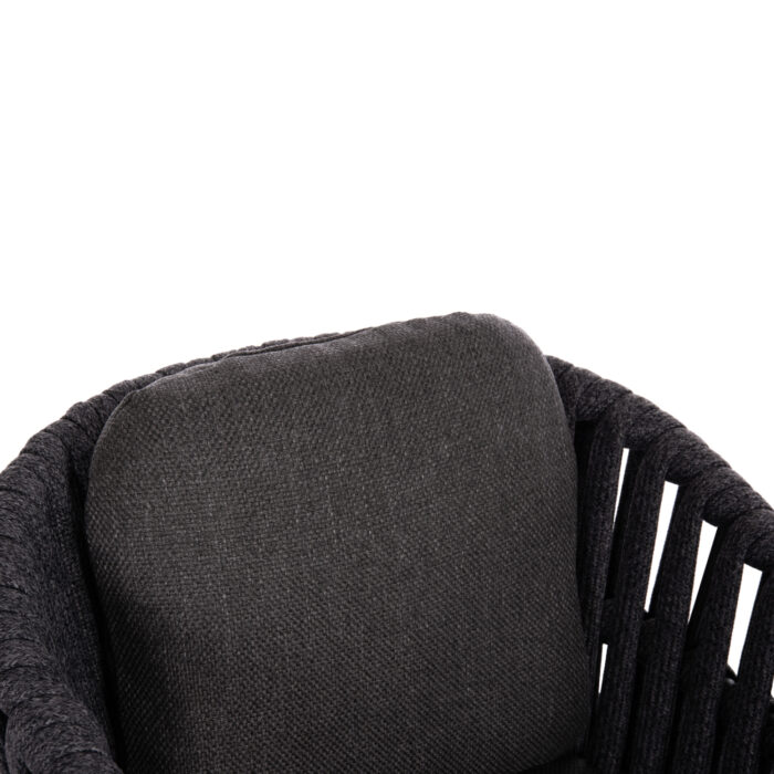 DINING ARMCHAIR EOS SM6212.01 DARK GREY ALUMINUM-STRAPS-OLEFIN FABRIC 65x62x80Hcm. - Image 7