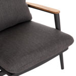 LOUNGE ARMCHAIR ZODIAC SM6213.01 ALUMINUM-ROPE-OLEFIN IN DARK GREY-TEAK WOOD ARMRESTS 76x77,5x97Hcm. - Image 7